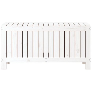vidaXL Κουτί Αποθήκευσης Κήπου Λευκό 108x42,5x54cm Μασίφ Ξύλο Πεύκου 1 τεμ.