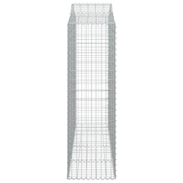 vidaXL Συρματοκιβώτια Τοξωτά 9 τεμ. 200x50x160/180 εκ. Γαλβαν. Ατσάλι