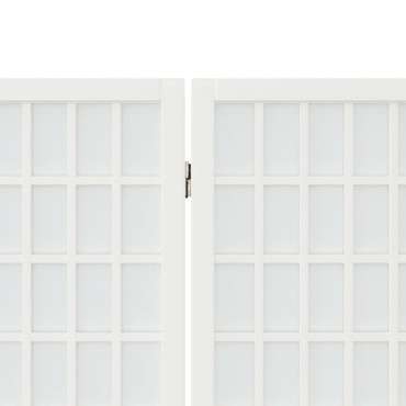 vidaXL Παραβάν Ιαπωνικού Στιλ με 3 Πάνελ Πτυσσόμενο Λευκό 120x170cm 1 τεμ.