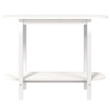 vidaXL Τραπέζι Κονσόλα Λευκό 110x40x80cm από Μασίφ Ξύλο Πεύκου 1 τεμ.
