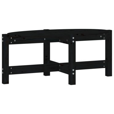 vidaXL Τραπεζάκι Σαλονιού Μαύρο 87x48x35cm από Μασίφ Ξύλο Πεύκου 1 τεμ.