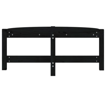 vidaXL Τραπεζάκι Σαλονιού Μαύρο 87x48x35cm από Μασίφ Ξύλο Πεύκου 1 τεμ.