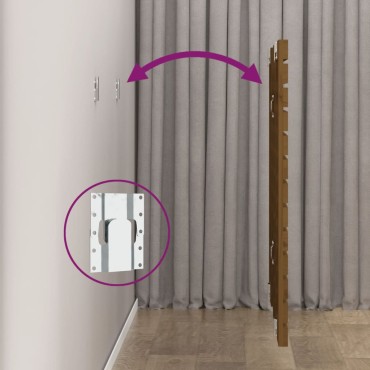 vidaXL Κεφαλάρι Τοίχου Μελί 166x3x91,5cm από Μασίφ Ξύλο Πεύκου 1 τεμ.