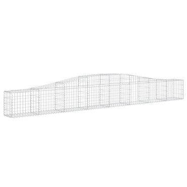 vidaXL Συρματοκιβώτια Τοξωτά 9 τεμ. 400x30x40/60 εκ. Γαλβαν. Ατσάλι