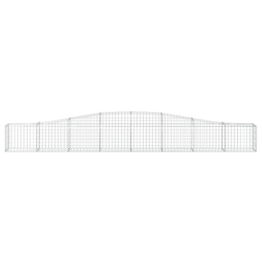 vidaXL Συρματοκιβώτια Τοξωτά 9 τεμ. 400x30x40/60 εκ. Γαλβαν. Ατσάλι