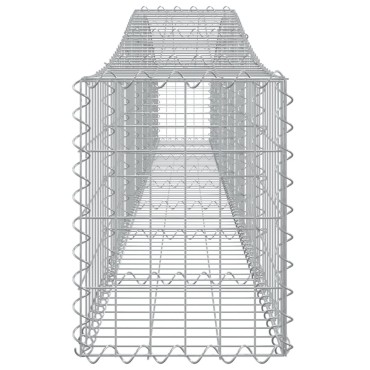 vidaXL Συρματοκιβώτια Τοξωτά 9 τεμ. 400x30x40/60 εκ. Γαλβαν. Ατσάλι