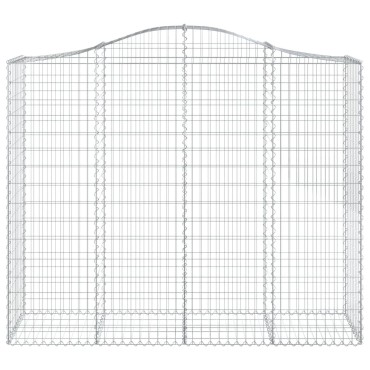 vidaXL Συρματοκιβώτια Τοξωτά 5 τεμ. 200x50x160/180 εκ. Γαλβαν. Ατσάλι