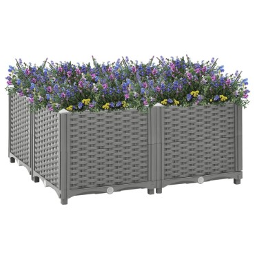 vidaXL Ζαρντινιέρα 80 x 80 x 38 εκ. από Πολυπροπυλένιο