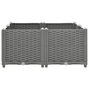 vidaXL Ζαρντινιέρα 80 x 80 x 38 εκ. από Πολυπροπυλένιο