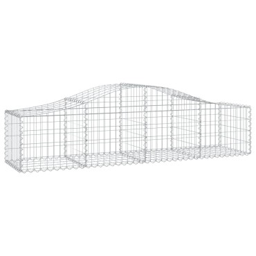 vidaXL Συρματοκιβώτια Τοξωτά 15 τεμ. 200x50x40/60 εκ. Γαλβαν. Ατσάλι