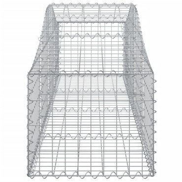 vidaXL Συρματοκιβώτια Τοξωτά 15 τεμ. 200x50x40/60 εκ. Γαλβαν. Ατσάλι