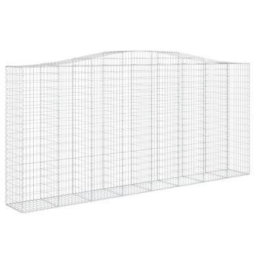 vidaXL Συρματοκιβώτια Τοξωτά 3 τεμ. 400x50x180/200 εκ. Γαλβαν. Ατσάλι