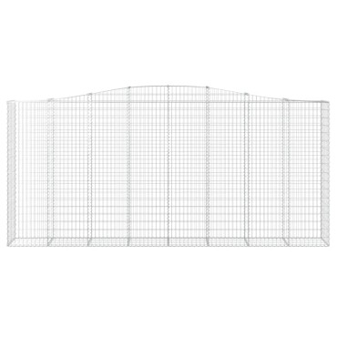 vidaXL Συρματοκιβώτια Τοξωτά 3 τεμ. 400x50x180/200 εκ. Γαλβαν. Ατσάλι