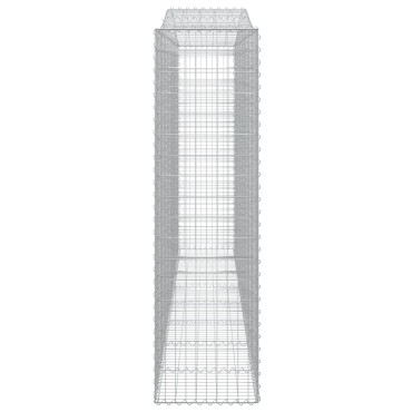vidaXL Συρματοκιβώτια Τοξωτά 3 τεμ. 400x50x180/200 εκ. Γαλβαν. Ατσάλι