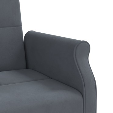 vidaXL Καναπές Κρεβάτι Σκούρο Γκρι Βελούδινος με Μαξιλάρια 216x89x70cm 1 τεμ. Γωνιακός