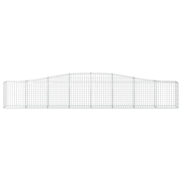 vidaXL Συρματοκιβώτια Τοξωτά 9 τεμ. 400x30x60/80 εκ. Γαλβαν. Ατσάλι