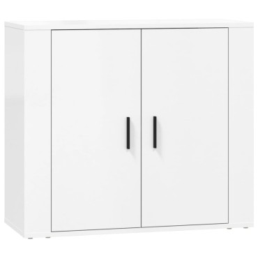 vidaXL Ντουλάπι 3 τεμ. Λευκό Επεξεργασμένο Ξύλο 80x33x70cm
