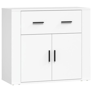 vidaXL Ντουλάπι 3 τεμ. Λευκό Επεξεργασμένο Ξύλο 80x33x70cm