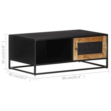 vidaXL Τραπεζάκι Σαλονιού 90x50x35cm από Ακατέργαστο Ξύλο Μάνγκο 1 τεμ.