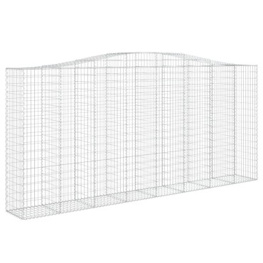vidaXL Συρματοκιβώτια Τοξωτά 5 τεμ. 400x50x180/200 εκ. Γαλβαν. Ατσάλι