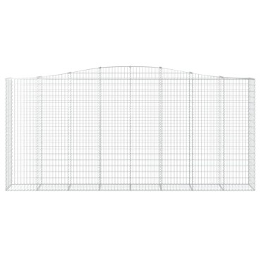 vidaXL Συρματοκιβώτια Τοξωτά 5 τεμ. 400x50x180/200 εκ. Γαλβαν. Ατσάλι