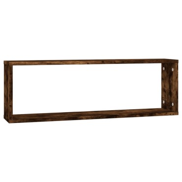 vidaXL Ραφιέρες Τοίχου Κύβοι 2 τεμ. Καπν. Δρυς 80x15x26,5cm Επ. Ξύλο