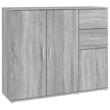 vidaXL Ντουλάπι Γκρι Sonoma 91x29,5x75cm από Επεξεργασμένο Ξύλο 1 τεμ.