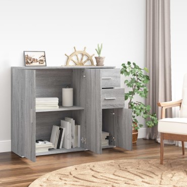 vidaXL Ντουλάπι Γκρι Sonoma 91x29,5x75cm από Επεξεργασμένο Ξύλο 1 τεμ.