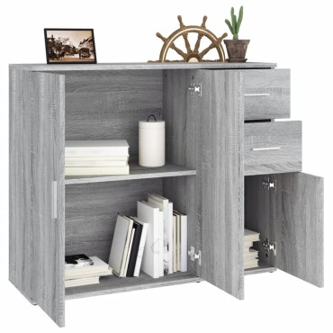 vidaXL Ντουλάπι Γκρι Sonoma 91x29,5x75cm από Επεξεργασμένο Ξύλο 1 τεμ.