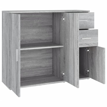 vidaXL Ντουλάπι Γκρι Sonoma 91x29,5x75cm από Επεξεργασμένο Ξύλο 1 τεμ.