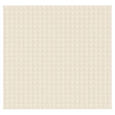 vidaXL Κουβέρτα Βαρύτητας Ανοιχτό Κρεμ 220 x 235 εκ. 15 κ. Υφασμάτινη