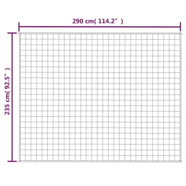 vidaXL Κουβέρτα Βαρύτητας Ανοιχτό Κρεμ 235 x 290 εκ. 11 κ. Υφασμάτινη