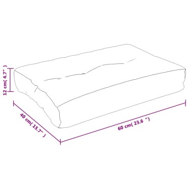 vidaXL Μαξιλάρι Παλέτας Ροζ 60x40x12cm Υφασμάτινο