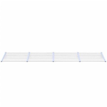 vidaXL Στέγαστρο Πόρτας Γκρι & Διαφανές 396x90 εκ από Πολυκαρβονικό