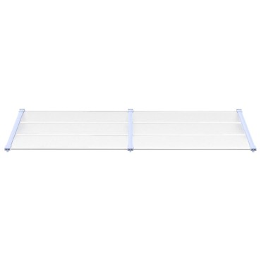 vidaXL Στέγαστρο Πόρτας Γκρι & Διαφανές 239x90 εκ από Πολυκαρβονικό