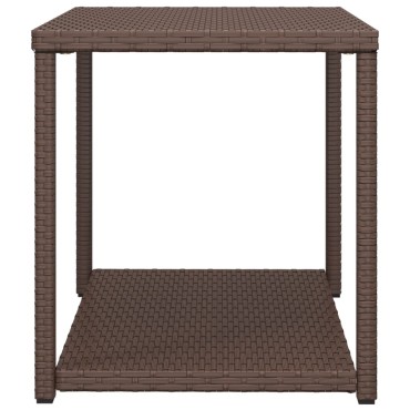 vidaXL Τραπεζάκι Βοηθητικό Καφέ 55x45x49cm από Συνθετικό Ρατάν 1 τεμ.