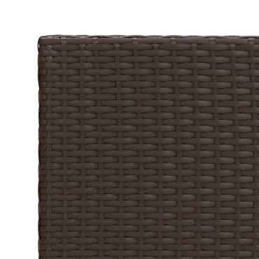 vidaXL Τραπεζάκι Βοηθητικό Καφέ 55x45x49cm από Συνθετικό Ρατάν 1 τεμ.