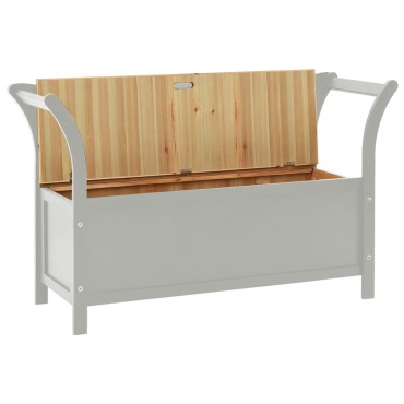 vidaXL Πάγκος Γκρι 107x45x75,5cm από Μασίφ Ξύλο Ελάτης 1 τεμ.