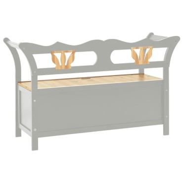 vidaXL Πάγκος Γκρι 107x45x75,5cm από Μασίφ Ξύλο Ελάτης 1 τεμ.