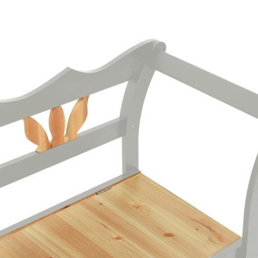 vidaXL Πάγκος Γκρι 107x45x75,5cm από Μασίφ Ξύλο Ελάτης 1 τεμ.