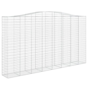 vidaXL Συρματοκιβώτια Τοξωτά 4 τεμ. 400x50x220/240 εκ. Γαλβαν. Ατσάλι
