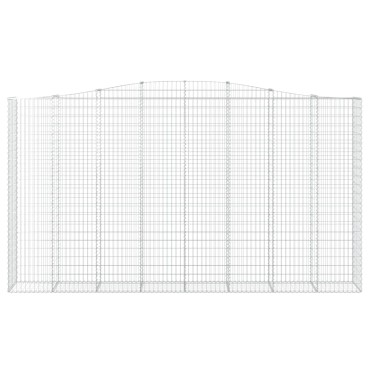 vidaXL Συρματοκιβώτια Τοξωτά 4 τεμ. 400x50x220/240 εκ. Γαλβαν. Ατσάλι