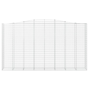 vidaXL Συρματοκιβώτια Τοξωτά 5 τεμ. 400x50x220/240 εκ. Γαλβαν. Ατσάλι