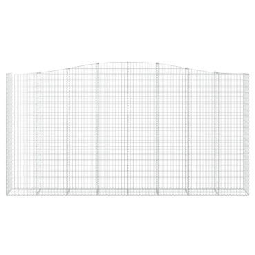 vidaXL Συρματοκιβώτια Τοξωτά 5 τεμ. 400x50x200/220 εκ. Γαλβαν. Ατσάλι