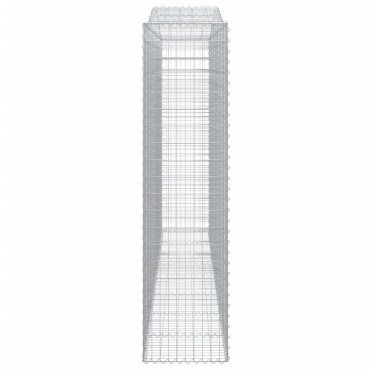 vidaXL Συρματοκιβώτια Τοξωτά 5 τεμ. 400x50x200/220 εκ. Γαλβαν. Ατσάλι