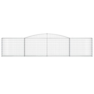 vidaXL Συρματοκιβώτια Τοξωτά 9 τεμ. 400x30x80/100 εκ. Γαλβαν. Ατσάλι