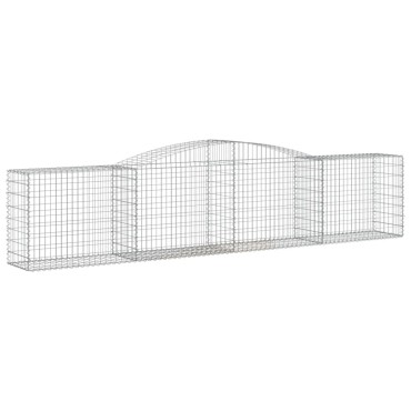 vidaXL Συρματοκιβώτια Τοξωτά 15 τεμ. 400x50x80/100 εκ. Γαλβαν. Ατσάλι