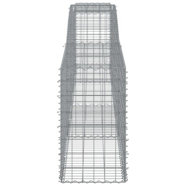 vidaXL Συρματοκιβώτια Τοξωτά 15 τεμ. 400x50x80/100 εκ. Γαλβαν. Ατσάλι