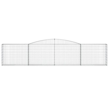 vidaXL Συρματοκιβώτια Τοξωτά 15 τεμ. 400x30x80/100 εκ. Γαλβαν. Ατσάλι