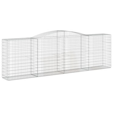 vidaXL Συρματοκιβώτια Τοξωτά 8 τεμ. 400x50x120/140 εκ. Γαλβαν. Ατσάλι